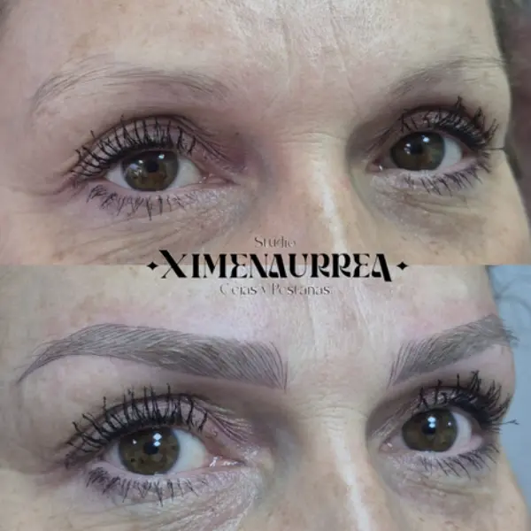 Cejas pelo a pelo naturales Micropigmentación pelo a pelo en cejas con acabado natural